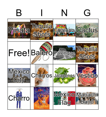 Fiesta Bingo Card