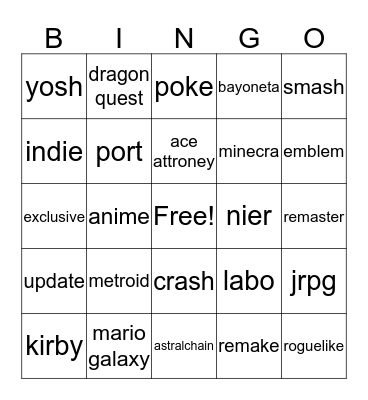 bingo bango Bingo Card