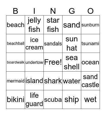 Island Bingo Card