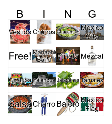 Fiesta Bingo Card