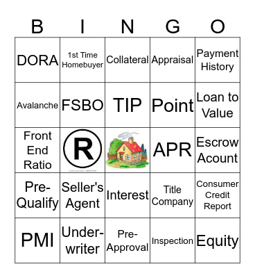 Homebuyer Bingo Card