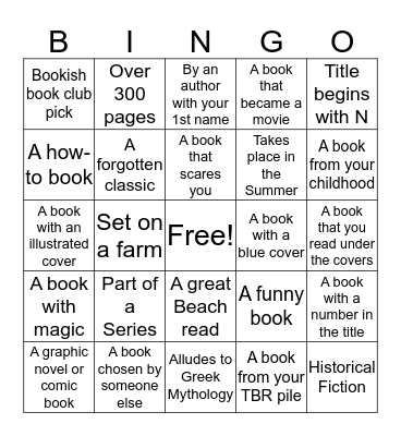 SUMMER READING Bingo Card