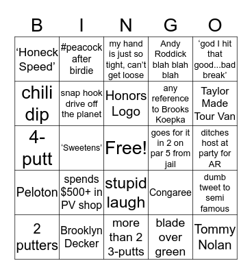 SwanBag BINGO Card