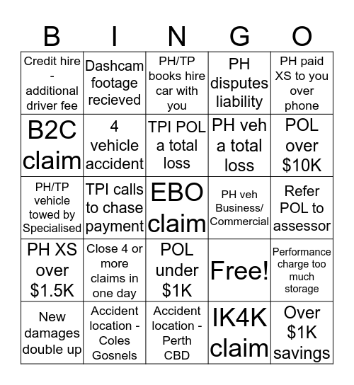 MCM BINGO 2.0 Bingo Card