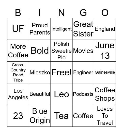 Happy Birthday Claire! Bingo Card