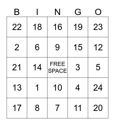 HYSB BINGO Card