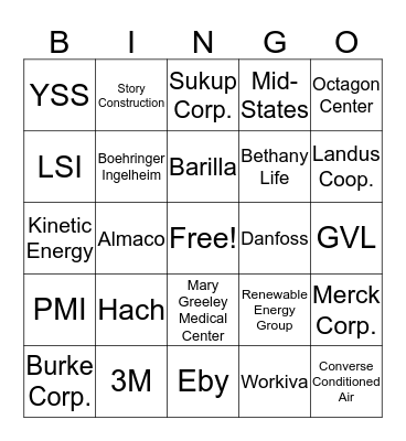 Story County Business Bingo Card