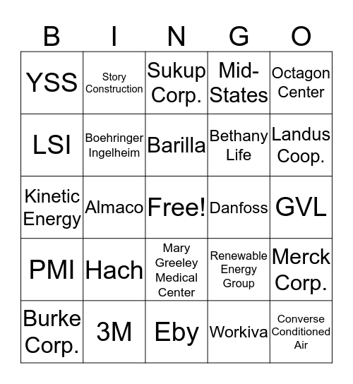Story County Business Bingo Card