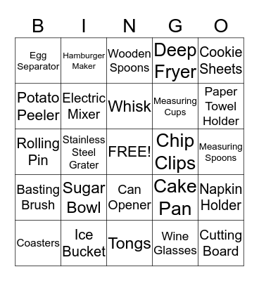 Megan's Wedding Bingo Card