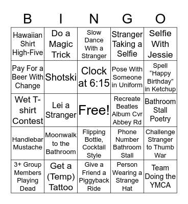 40 and FABULOUS Photo Bingo Card