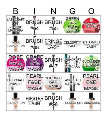 SEPHORA COLLECTION Bingo Card