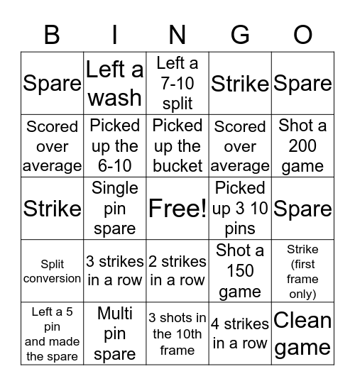 Adult Bingo Card