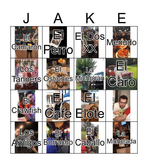 Jacob Loteria Bingo Card