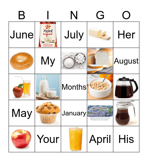 Housekeeping Bingo Card