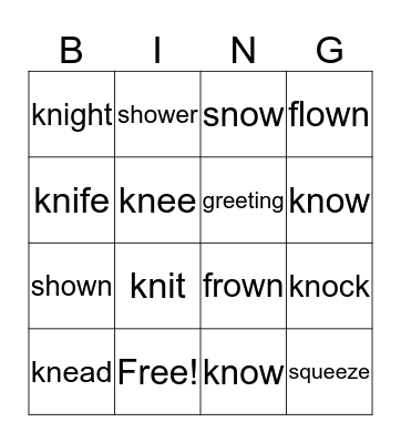/kn/ Bingo Card