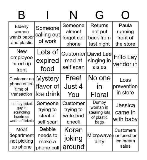 Shaw's Bingo 12 June 2019 Bingo Card