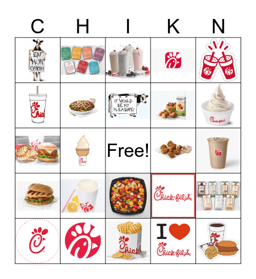 Chick-fil-A Bingo Card