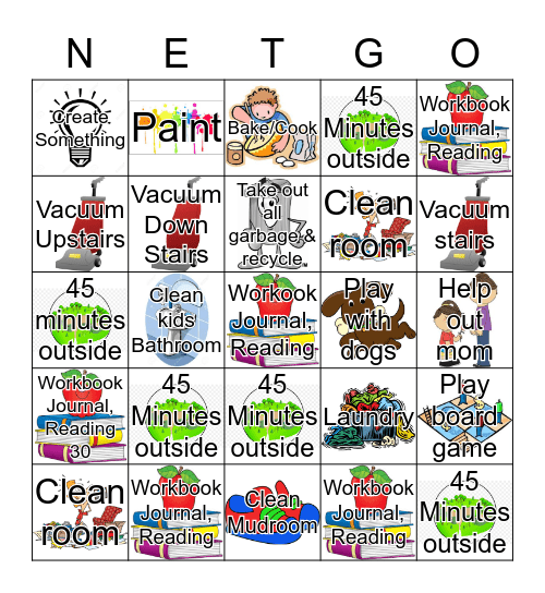 Summer NETGO Bingo Card