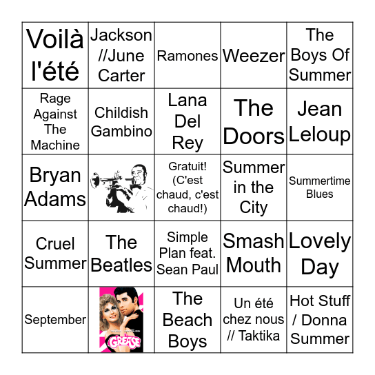 Été Bingo Card