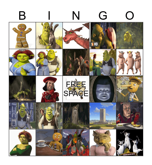 SHREK Bingo Card