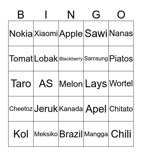 Winwin Ganteng Bingo Card