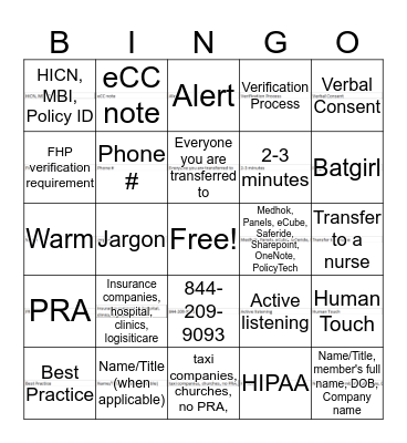 FMCNA SUPER HEROS Bingo Card