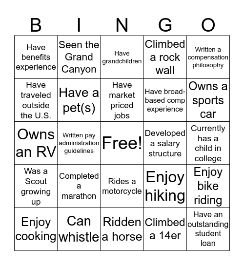RMTRA NETWORKING BINGO Card