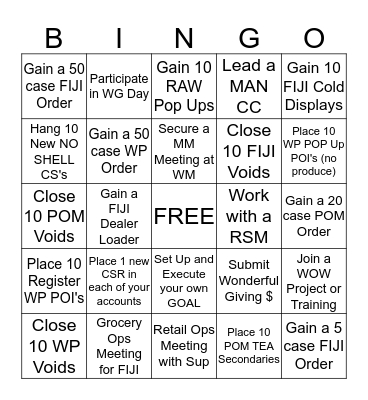 Mid Atlantic North Summer BINGO Challenge  Bingo Card