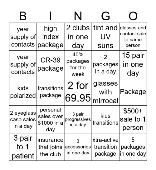 5763 Bingo Card