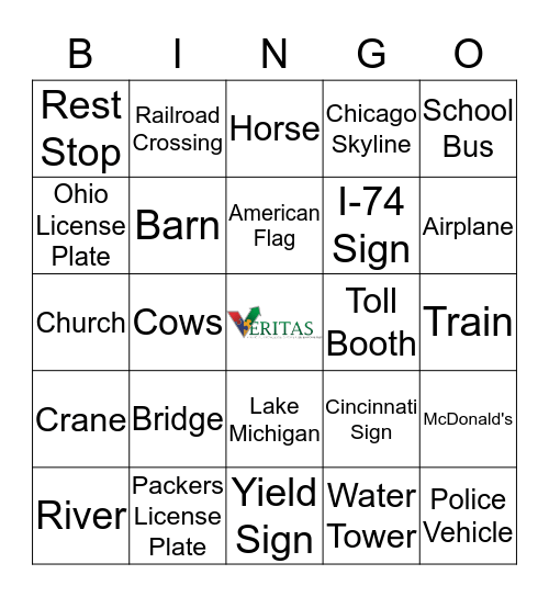 Veritas Travel Bingo Card