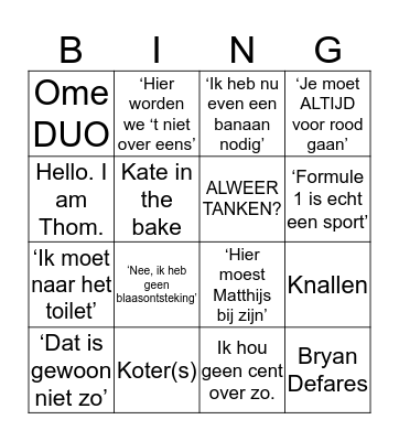 Thoms Crazy Bingo Card