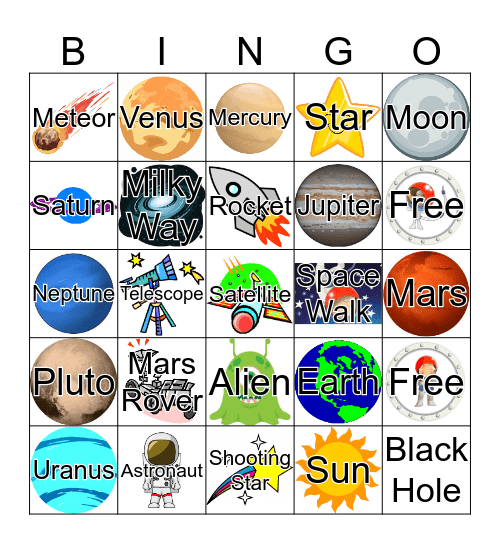 Space Bingo Card