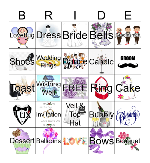 SAM'S BRIDAL SHOWER BINGO Card