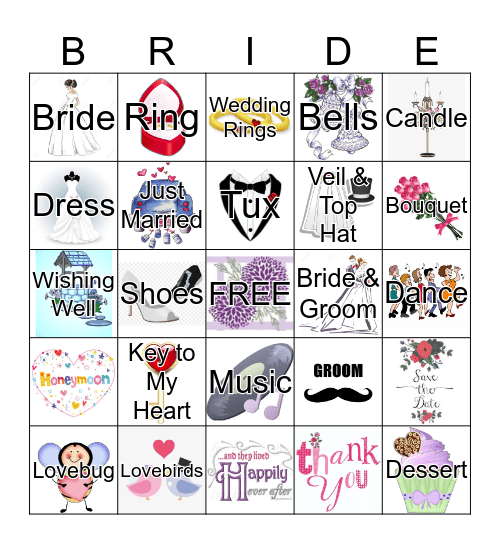 SAM'S BRIDAL SHOWER BINGO Card