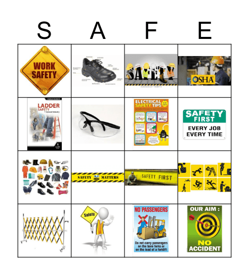 SAFETY BINGO Card