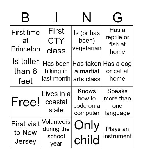 Global Environment BINGO Card