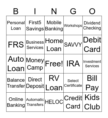 TMA BINGO! Bingo Card