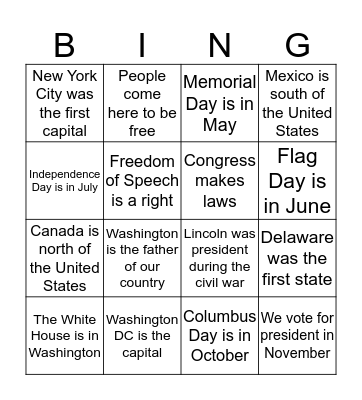 second 1/2 of 38 Qs minus a few Bingo Card