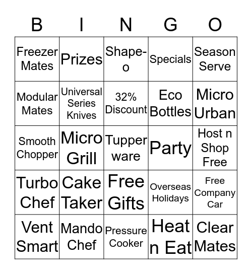 What do you here? Bingo Card