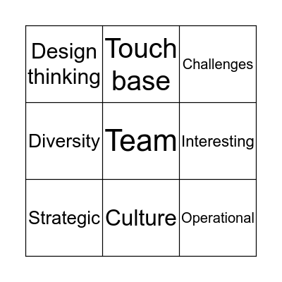 Manager Bingo! Bingo Card