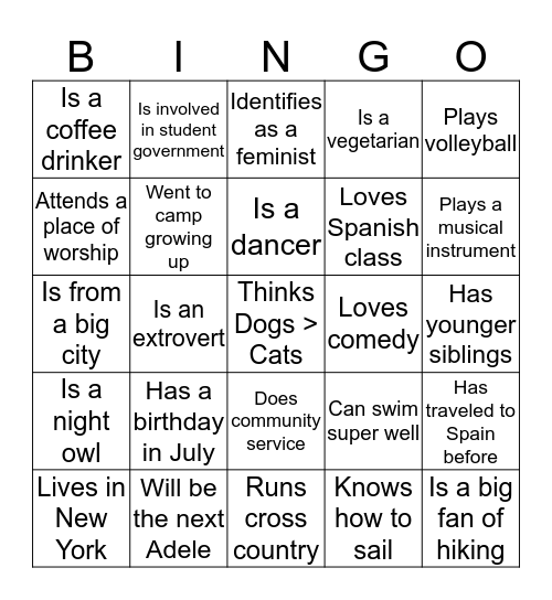 Putney Student Travel: Spain  Bingo Card