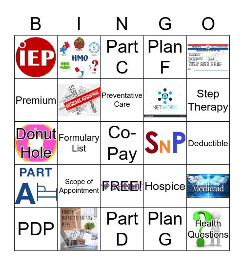 MEDICARE KNOWLEDGE Bingo Card