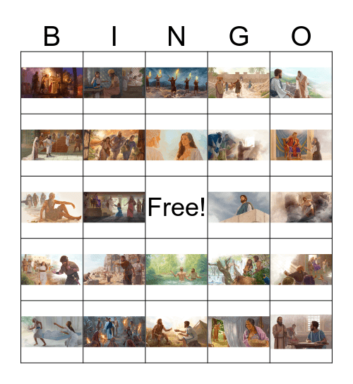Bible Character Bingo Card