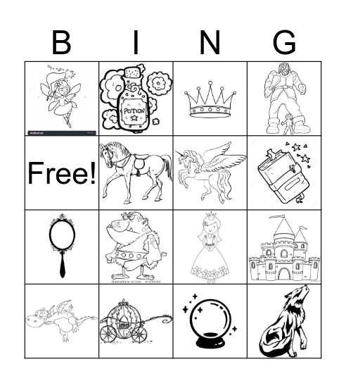 Once Upon a Time Bingo Card