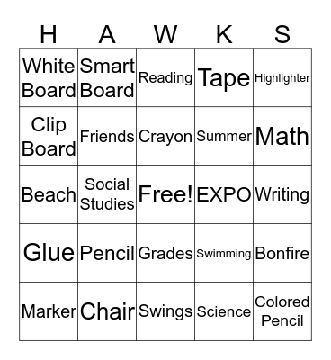 Last Day of School Bingo! Bingo Card