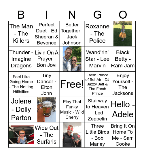 McManus Music Bingo Card