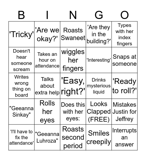 Gav Bingo Card