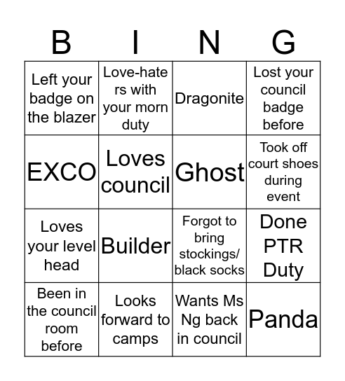 YTSC BINGO  Bingo Card