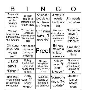 5TS Fun Bingo Card