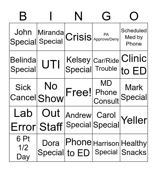 BALLINGO! Bingo Card